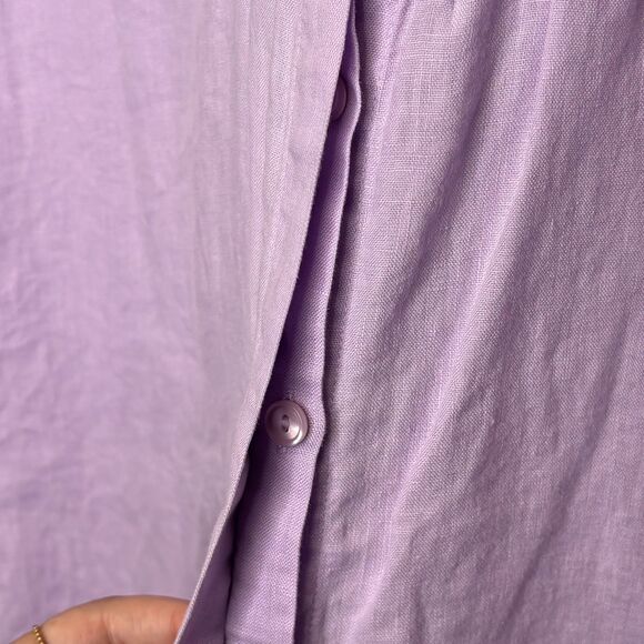 LL Bean Womens 100% Linen Tunic‎ Lilac Medium - Picture 7 of 12